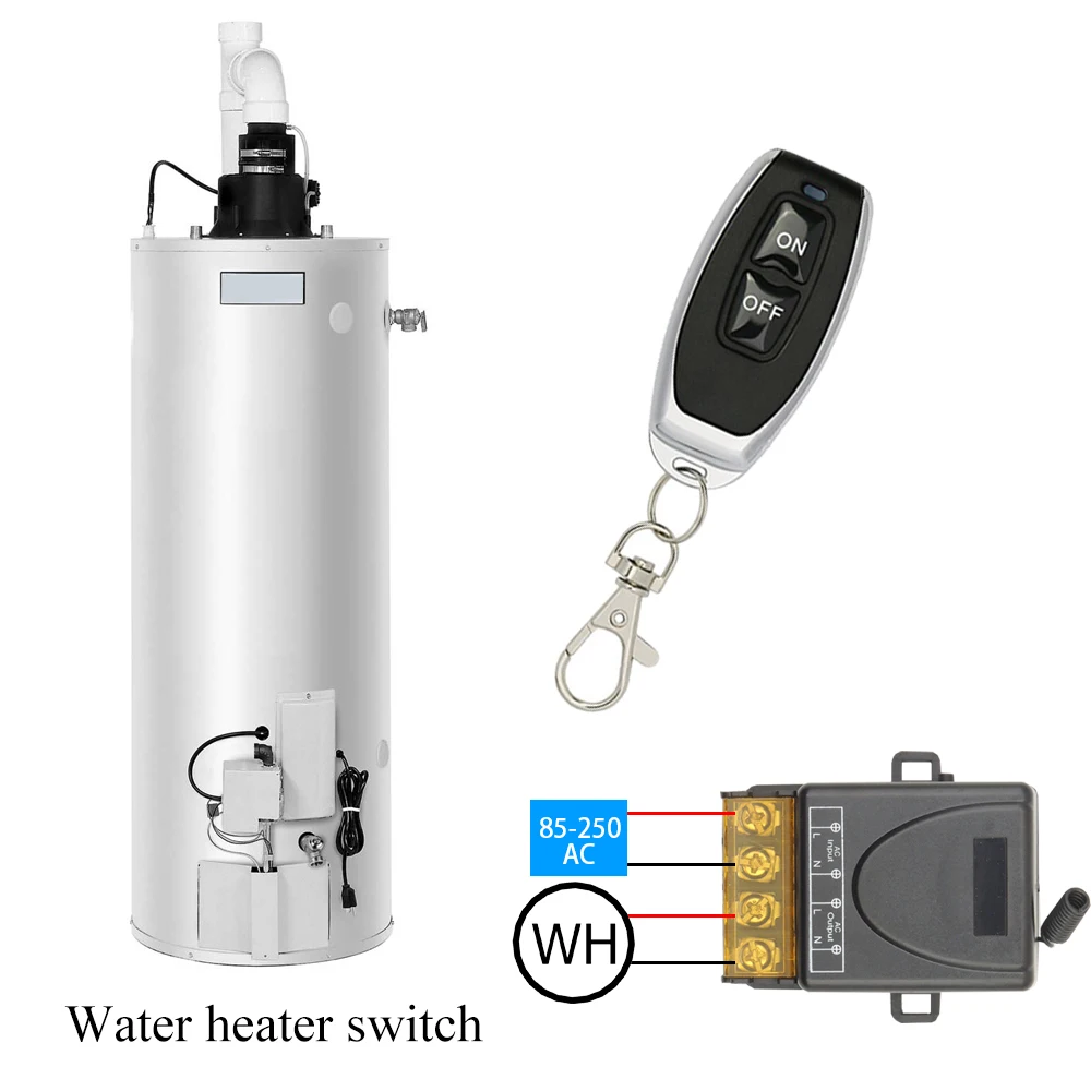 433MHz สวิทช์สวิทช์แบบไร้สายรีโมทคอนโทรลพัดลมโคมไฟติดเพดาน AC8-84V 30A โมดูลรีเลย์ ON/OFF เครื่องส่งสัญญาณ Keyfob Home LED