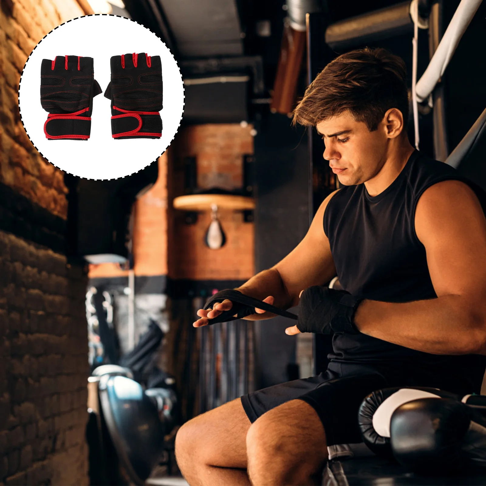 

1 Pair Lifting Outdoor Sports Lifting Exercise Exercise Protective Sports Anti-Skid Gym Breathable Gloves Gloves