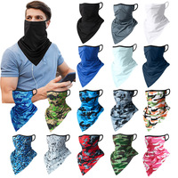Summer Breathable Mesh Face Cover Hunting Cycling Bandana Sport Half Mask Neck Tube Running Hiking Skiing Triangle Warmer Scarf