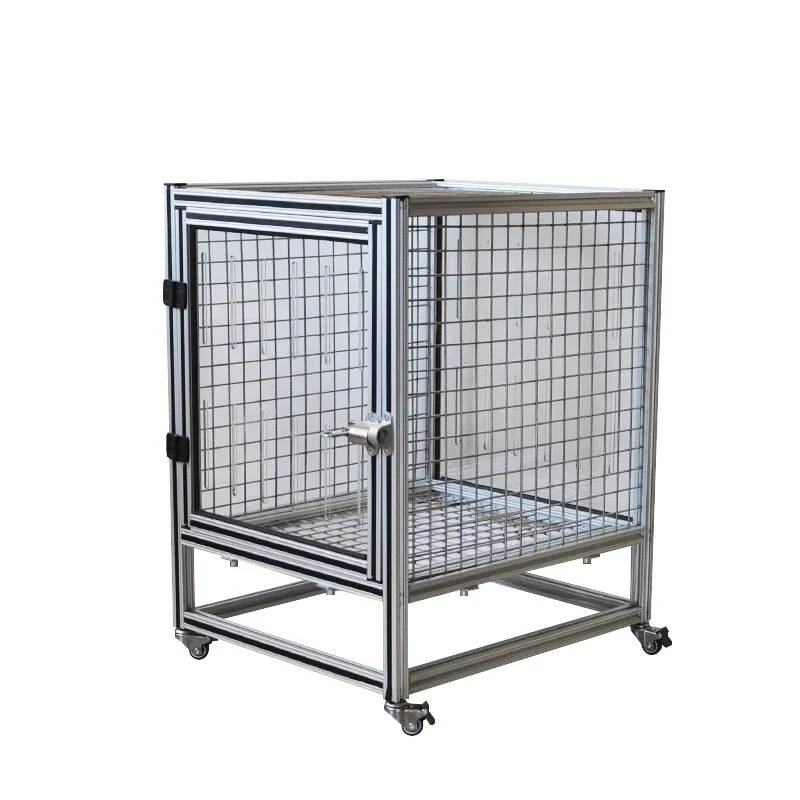 Elevated dog beds T slot aluminum extrusion aluminium profiles framing pet bird cages cat houses with wheels