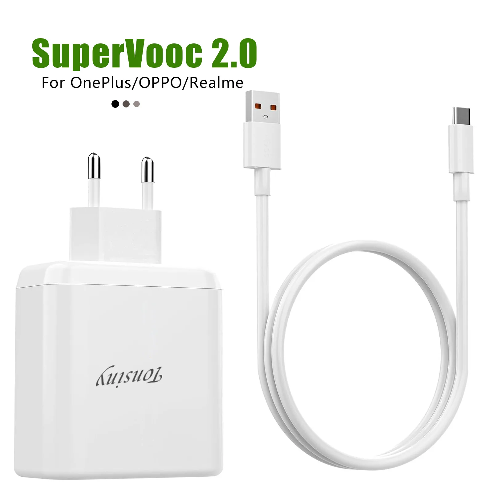 65W Supervooc 2.0 Fast Charger For Oppo K9 Find X2 X3 X5 Pro Neo 5 Oneplus 11 10 9 USB Type-C Cable Realme travel adapter EU US
