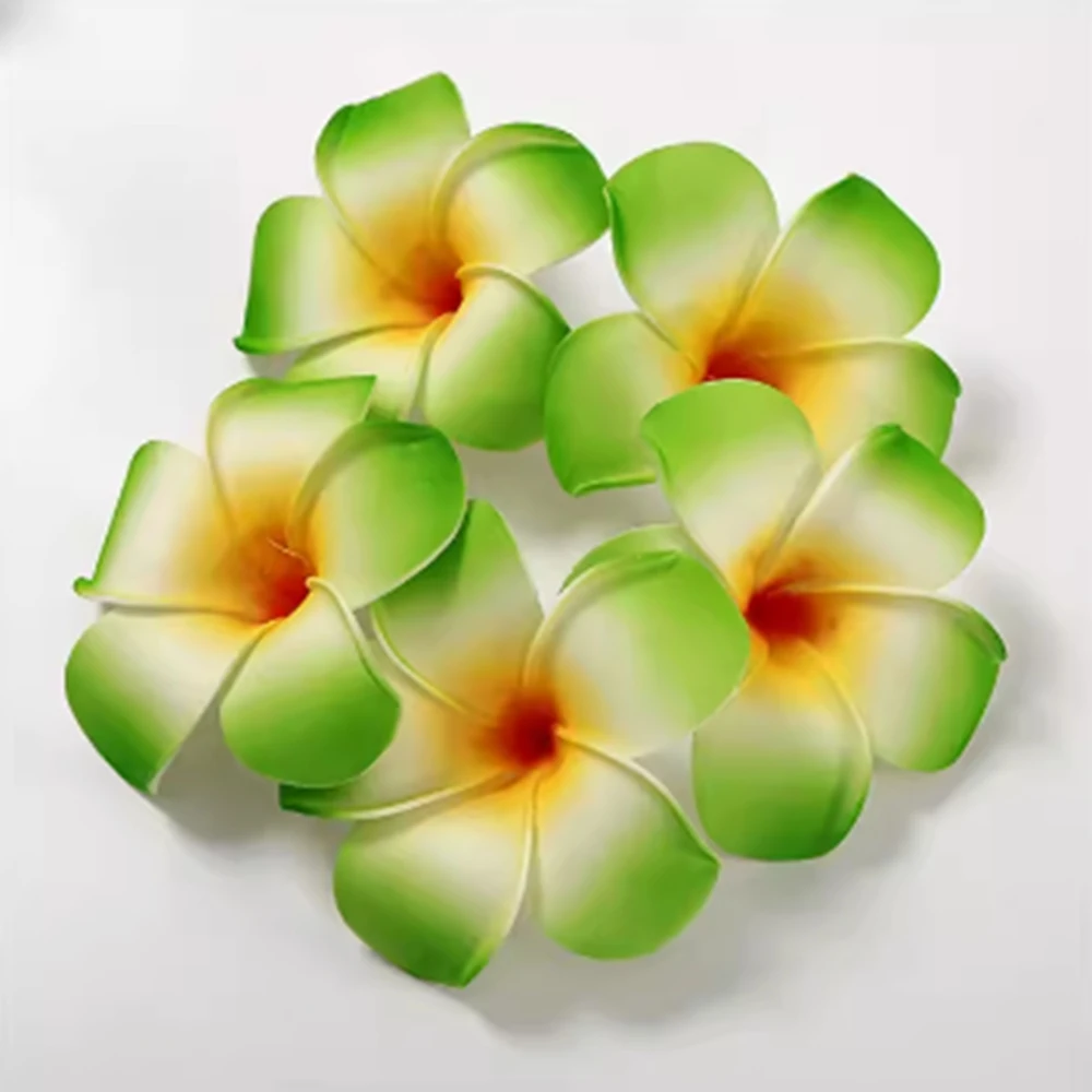10 teile/los 4/5/6/7/8 cm Plumeria Hawaiian Schaum Frangipani Künstliche Blume Kopfschmuck Blumen hochzeit Party Dekoration – Detail 10