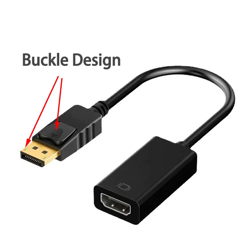 4K DisplayPort to HDMI-compatible Adapter Converter Display Port Male DP to Female HD TV Cable Adapter Video Audio For PC TV