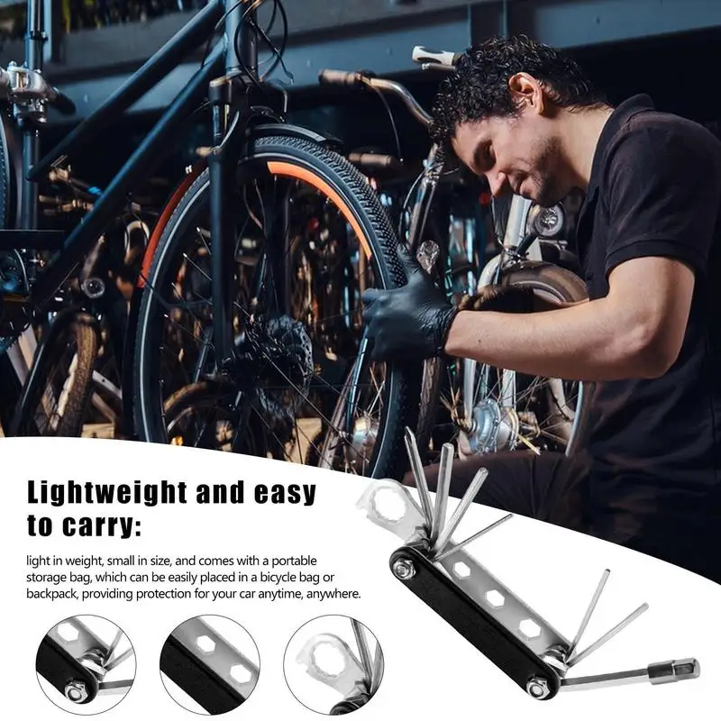 

Repair Tools For Bike 13 In 1 Portable Cycle Multi Tools Multifunctional Tire Repair Kit Chain Breaker Cycling Accessories For