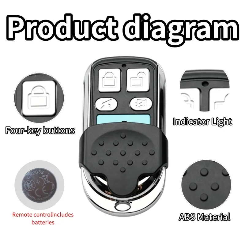 Universal Remote Control 433MHz RF Wireless Switch DC 6V 12V 24V 4Ch Relay Receiver and Transmitter for Lamp Garage Door Motor