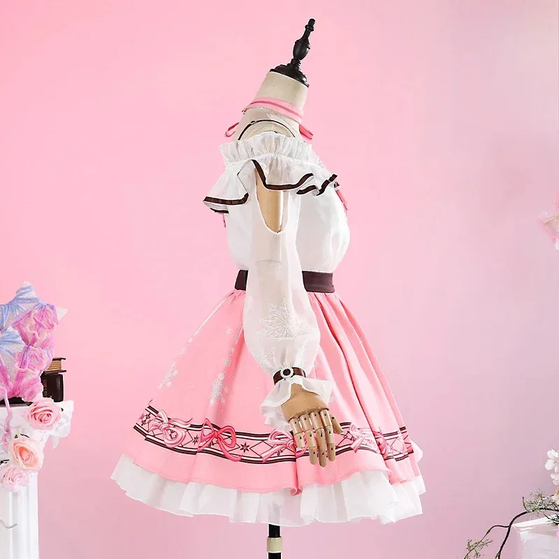 cyanime-infinity-nikki-robe-lolita-rose-douce-uniforme-perruque-nikki-cosplay-costume-chapeaux-ensemble-tenue-de-fete-d'halloween-pour-les-filles