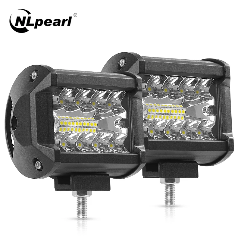 Nlpearl Light Bar/Work Light 60W 4'' 7'' LED Work Light Bar Offroad Truck Tractor 4x4 SUV ATV Fog Light 12V 24V 120W Led Bar