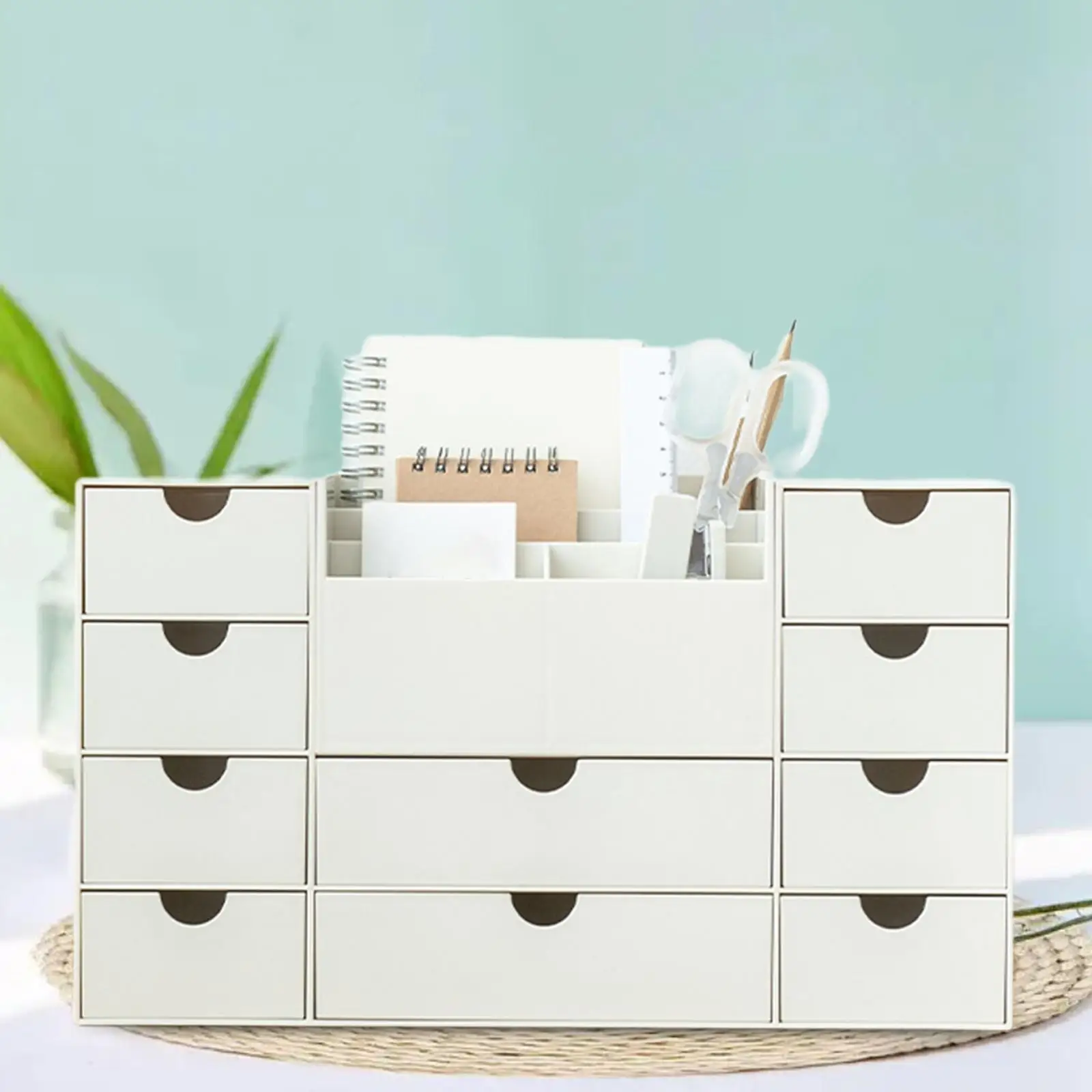 Desktop Jewelry Box Multipurpose Office Supplies Organiser Desktop Storage Box for Home Office Countertop Kitchen Art Supply image 4