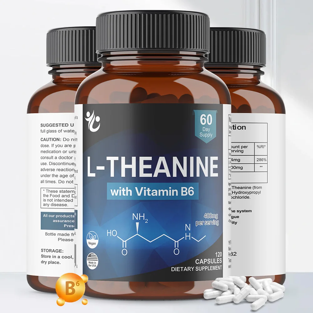 

L-Theanine 400MG - Improve Mood and Reduce Anxiety, Enhancing Concentration and Cognitive Function - 120 Vegan Capsules