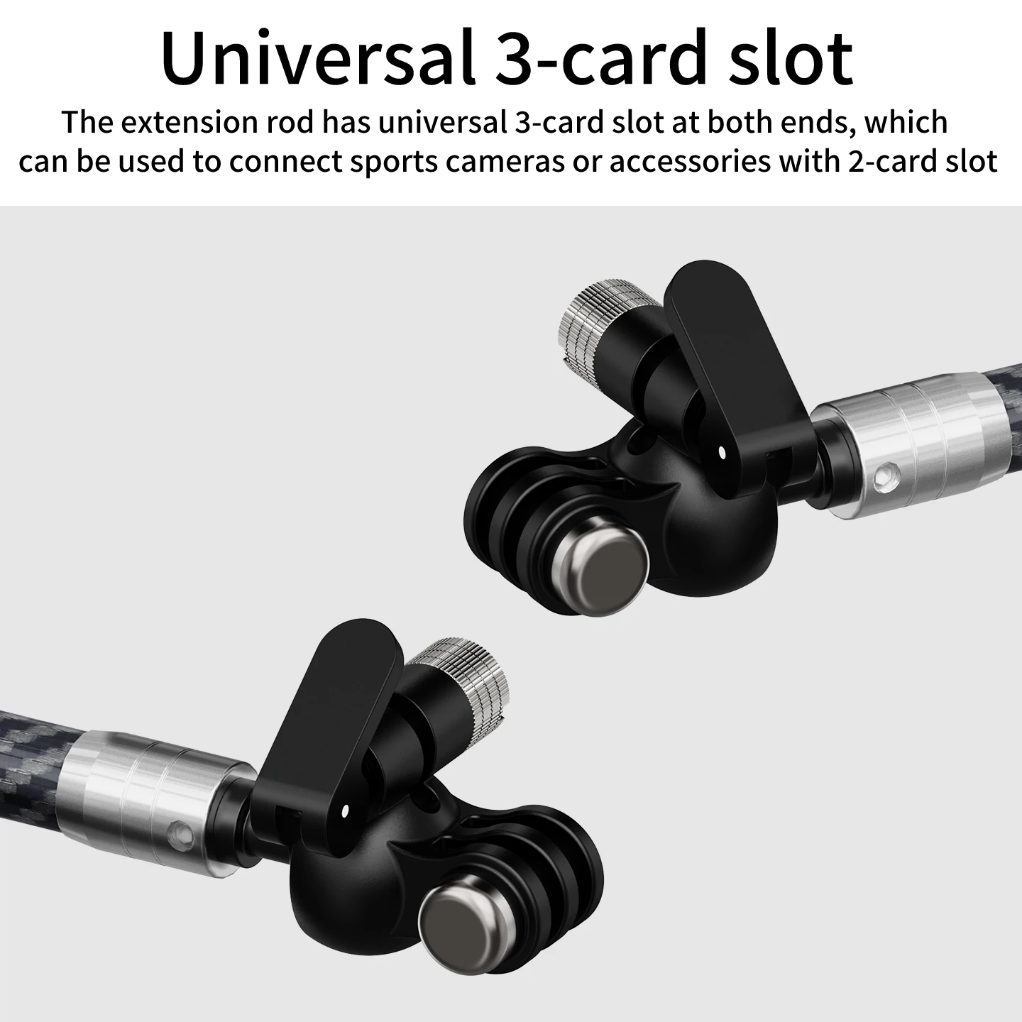 D12mm Carbon Fiber Tube Action Kamera Stativ Einbeinstativ Ausziehbare Selfie Stick Pole für GoPro 13 12 11 10 9 für Insta360 X2 X3 – Detail 6