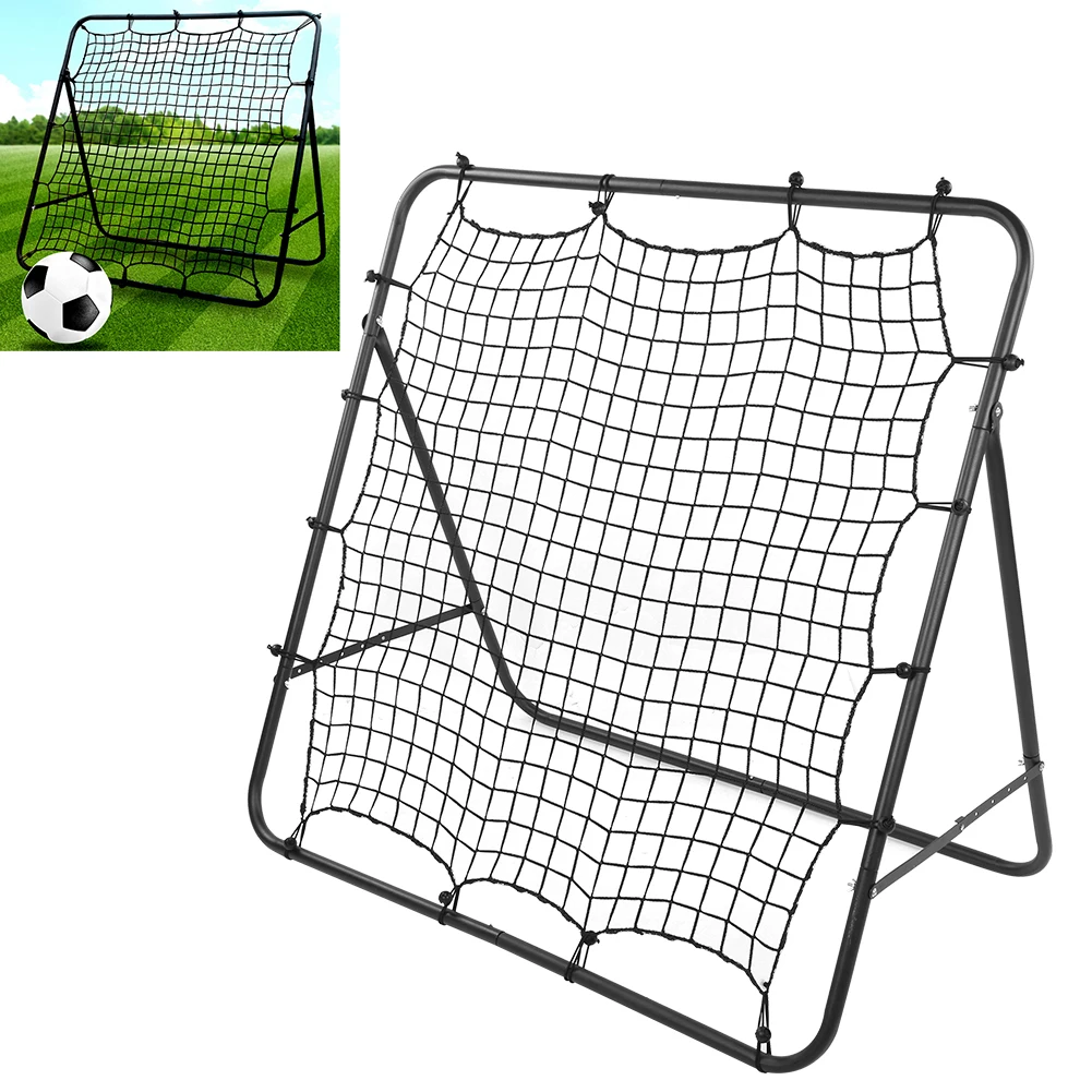 Steel Collapsible Football Rebound Target Net Adjustable Soccer Bounce Goal Mesh Shooting Assist Training Equipment