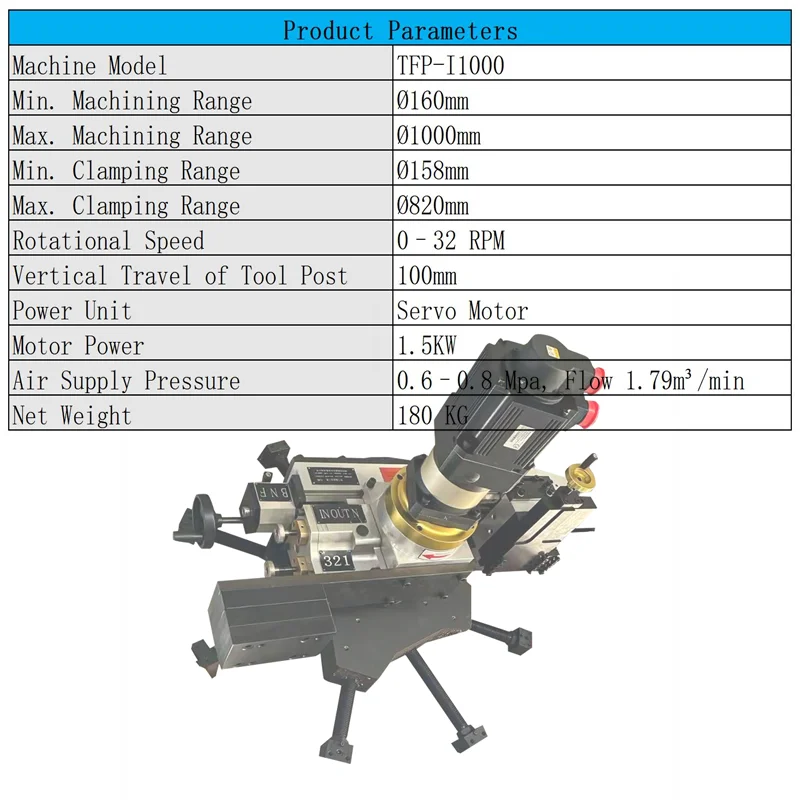 ID Mounted Portable Electric Flange Facing Machine RTJ Groove Flange Facer for Metal Flange Repair