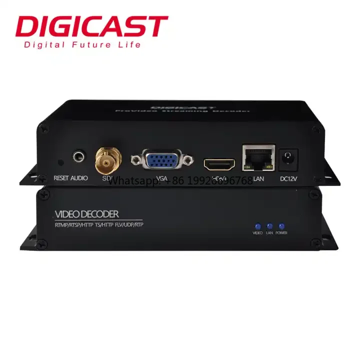 

RTSP RTMP UDP HTTP HLS SRT Stream Receiver H265 4K HD MI/SDI/VGA Video Decoder factory