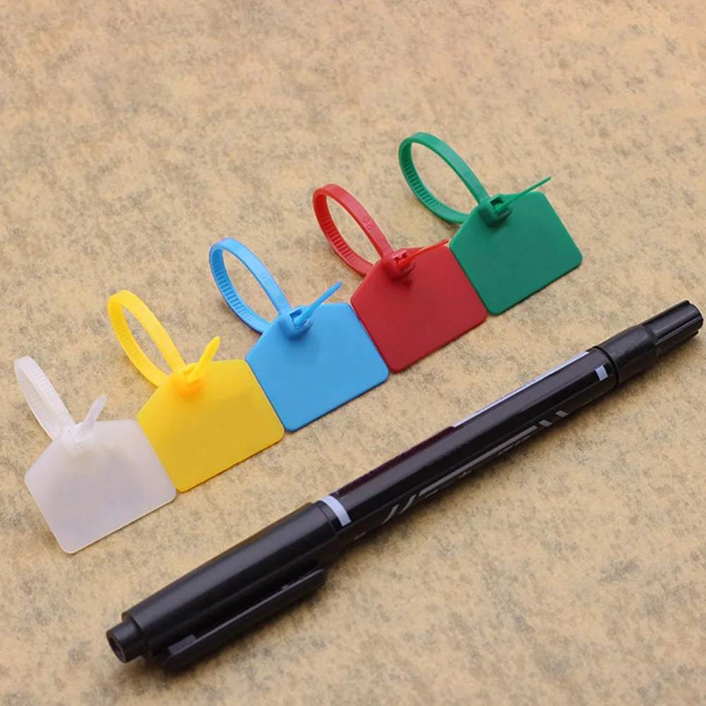 

120Pcs High Tensile Strength Nylon Cable Ties with Labels for Efficient Wire Identification and Fast Cable Sorting