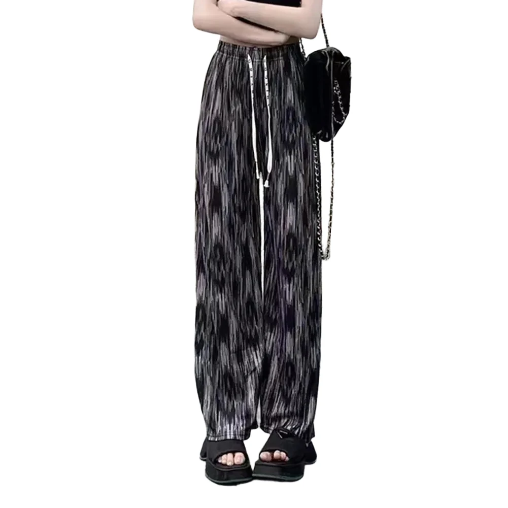 

Comfortable Fit Loose Casual Trousers Elastic Waist Full Length Pants Trendy Streetwear Tie Dye Pants Casual Trousers
