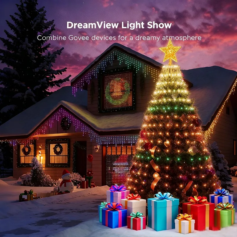RGBIC Christmas Tree LED String Lights USB Bluetooth Fairy Lights Wedding Camping Outdoor Garden Room Decor LED Garland Light image 2