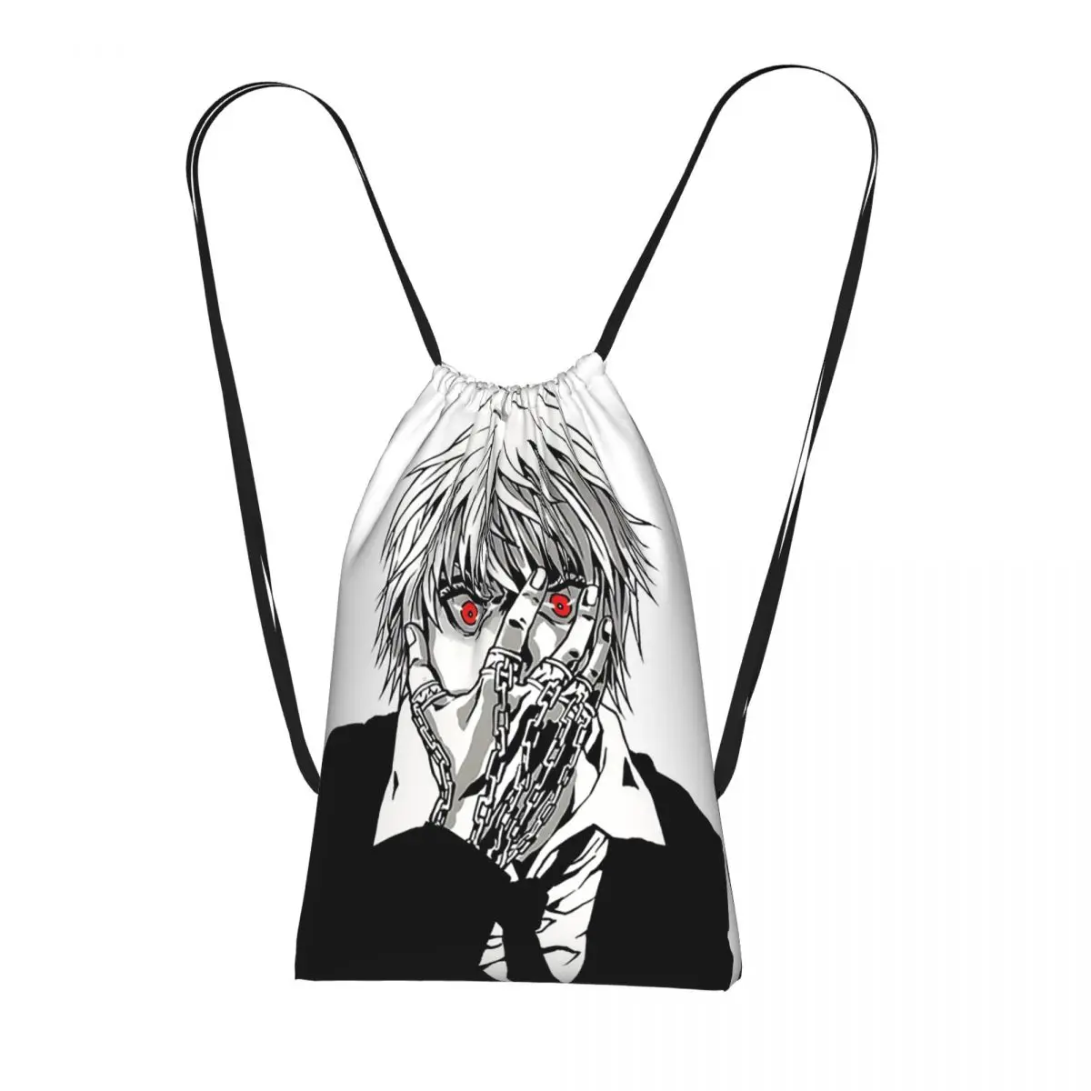 

Anime Tokyo Ghoul Kaneki Ken Backpacks Fashion Drawstring Bundle Pocket Sports Bag Book Bags for Travel School