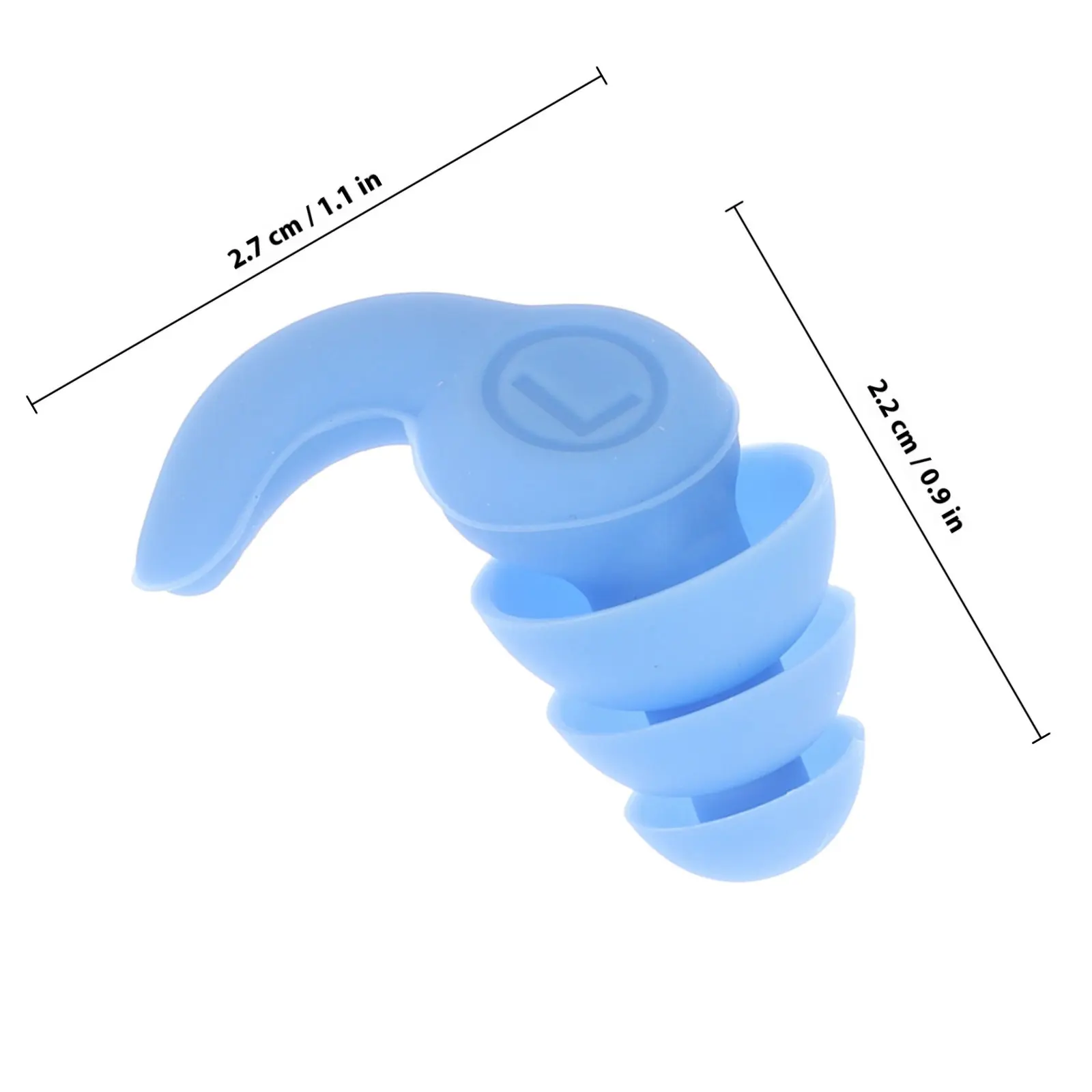 1Pair Premium Silicone Earplugs Ergonomic Design Long Wear Comfort Sound Insulation Ear Plugs for Music Festival Snoring