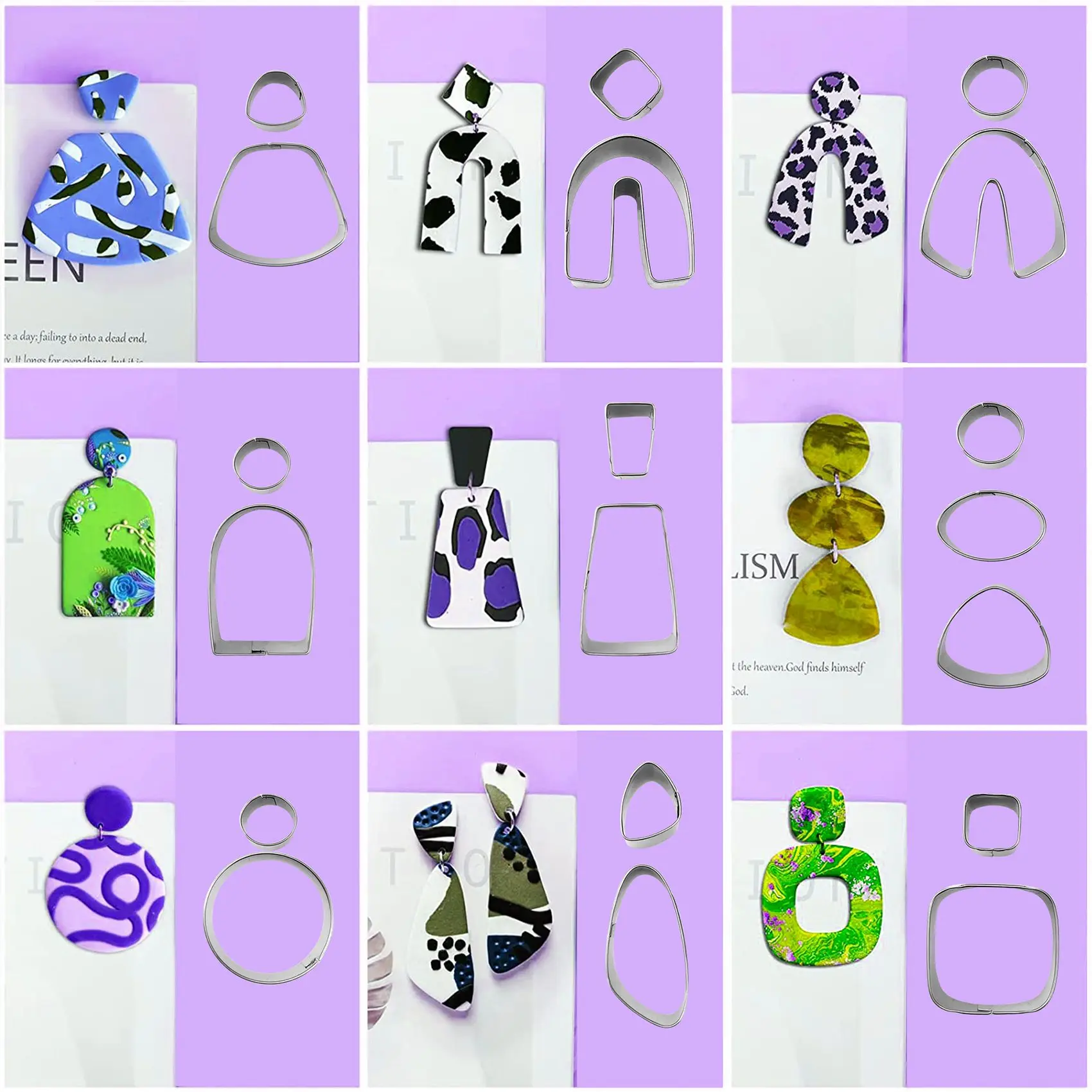 

121Pcs Clay Polymer Cutter Set DIY Earrings Mould Jewelry Cutter