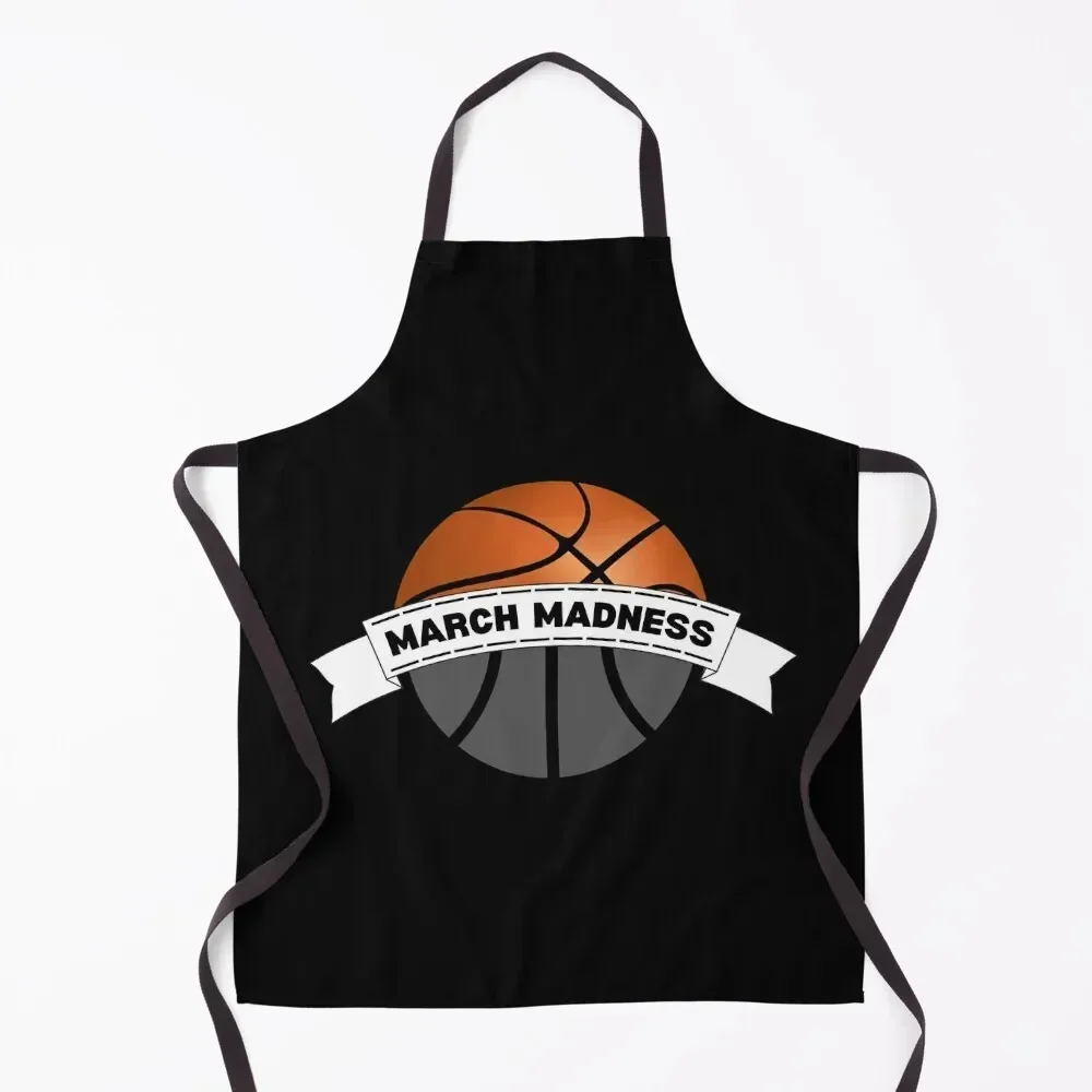 

Фартук March Madness, настраиваемый женский фартук для женщин, милый кухонный фартук для шеф-повара