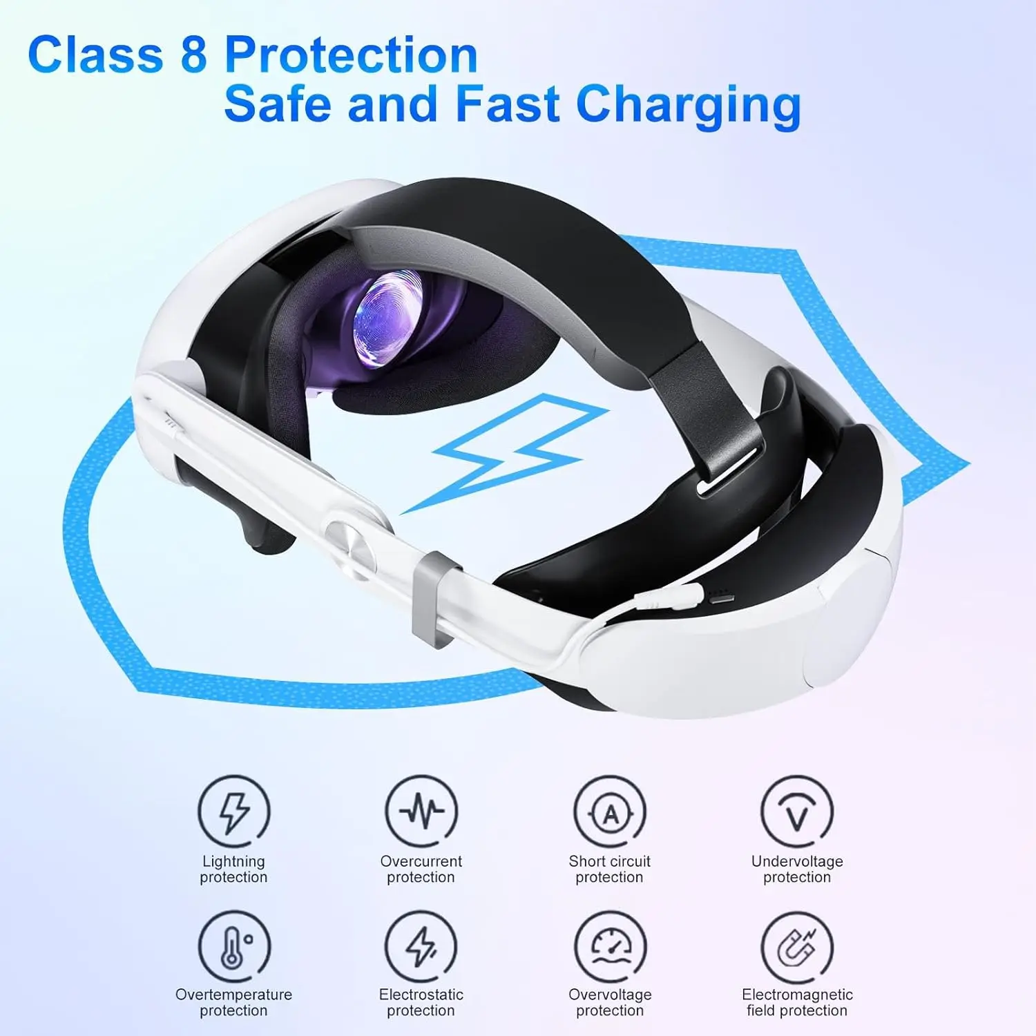 لتعزيز أغطية الرأس Quest3 لأغطية الرأس لشحن وقت التشغيل للآلة Q8-3 إصدار مطور #4