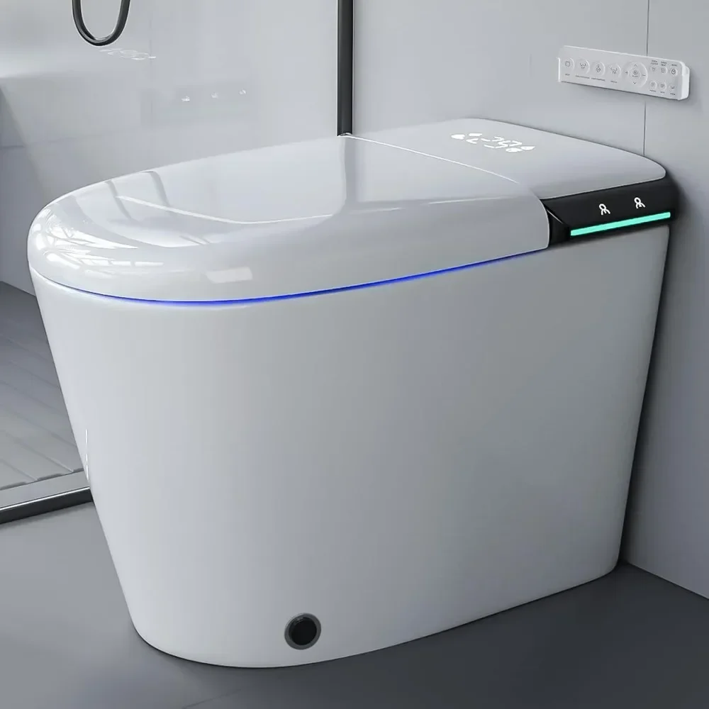 Smart Toilet Auto Open/Close with Heated Seat, Washing and Dryer, Smart Toilets for Bathroom with User Habit Setting and Touch