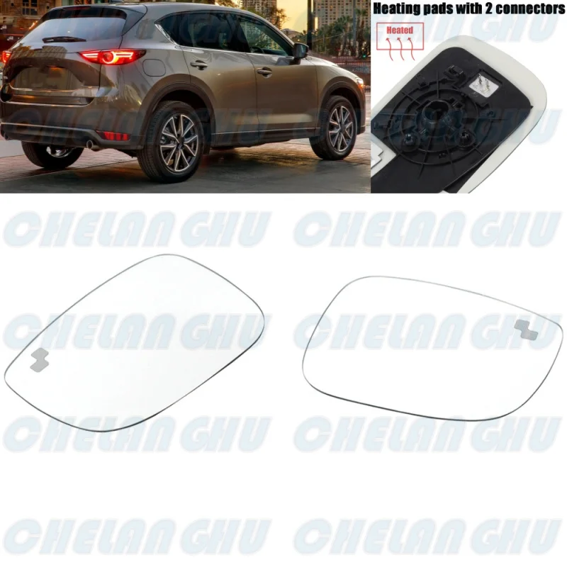 

Car Rearview Mirror Glass Without Wire For Mazda CX-5 2017 2018 2019 2020 European Version 1 Pair Heated Blind Spot Glass