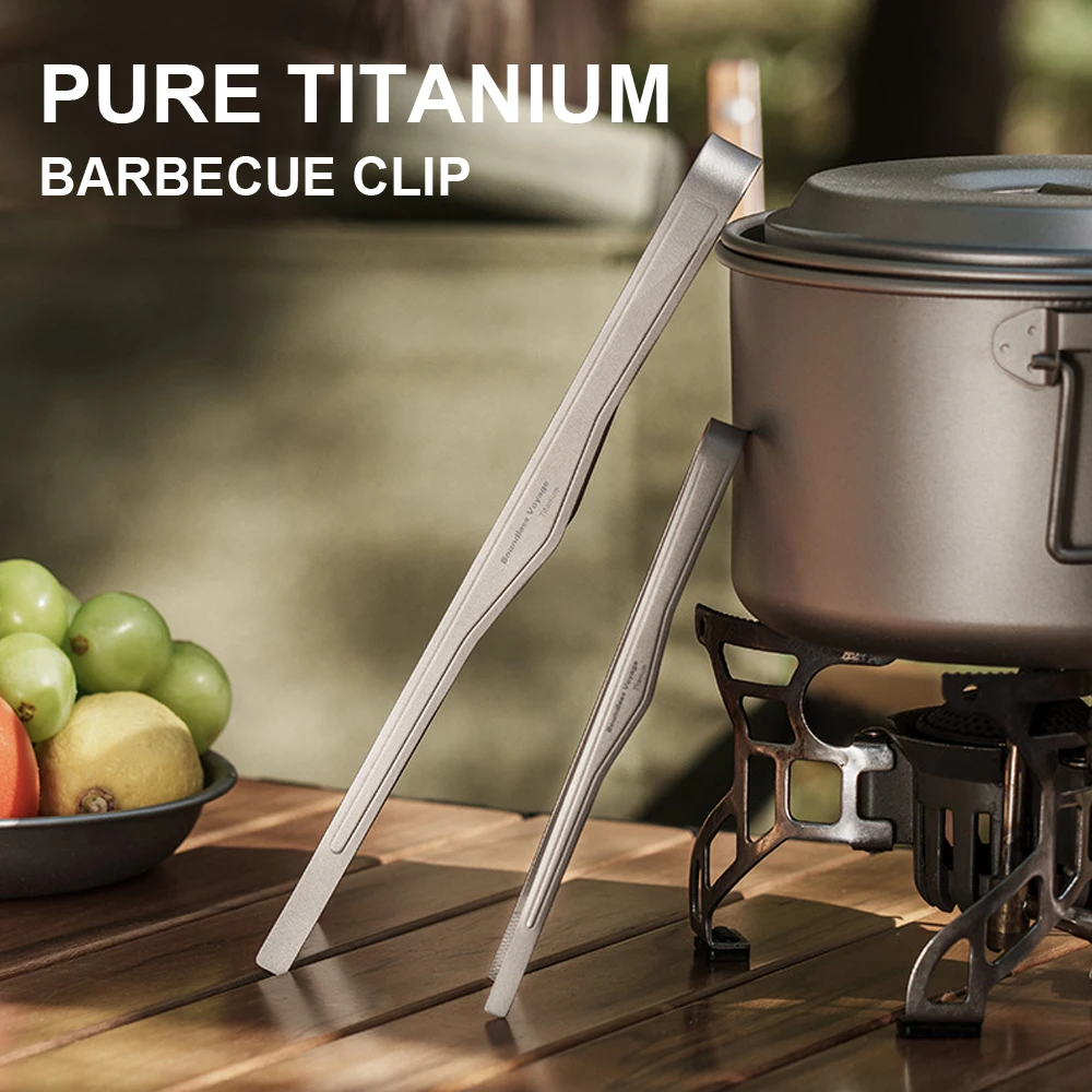 Camping Cooking Lightweight - Pure Titanium Barbecue Clip, Lightweight, Healthy,