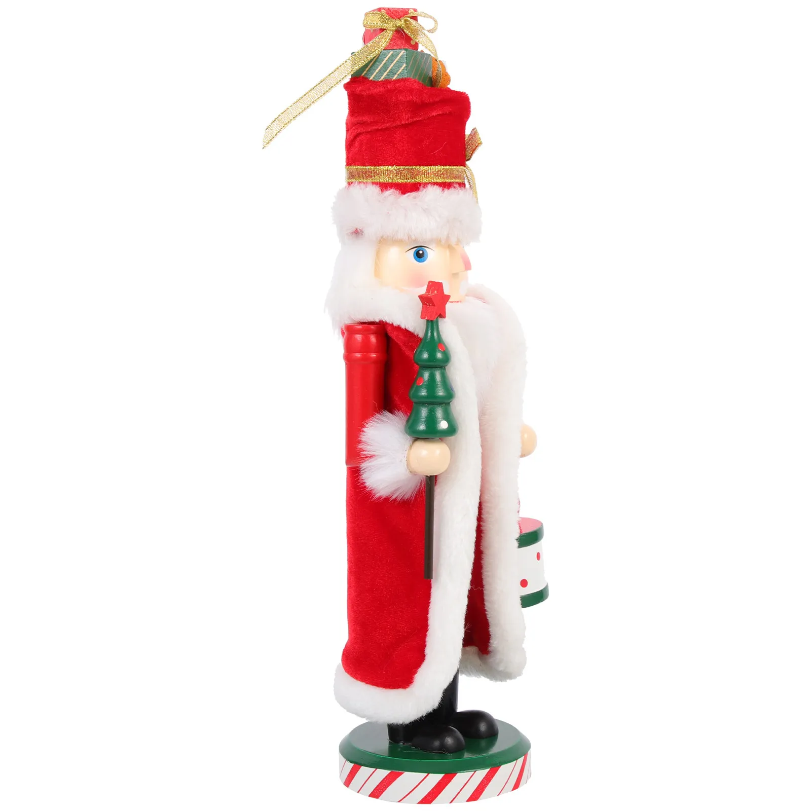 

Wooden Nutcracker Decoration Hand Painted Christmas Ornament Festive Desktop Adornment Xmas Table Centerpiece Traditional