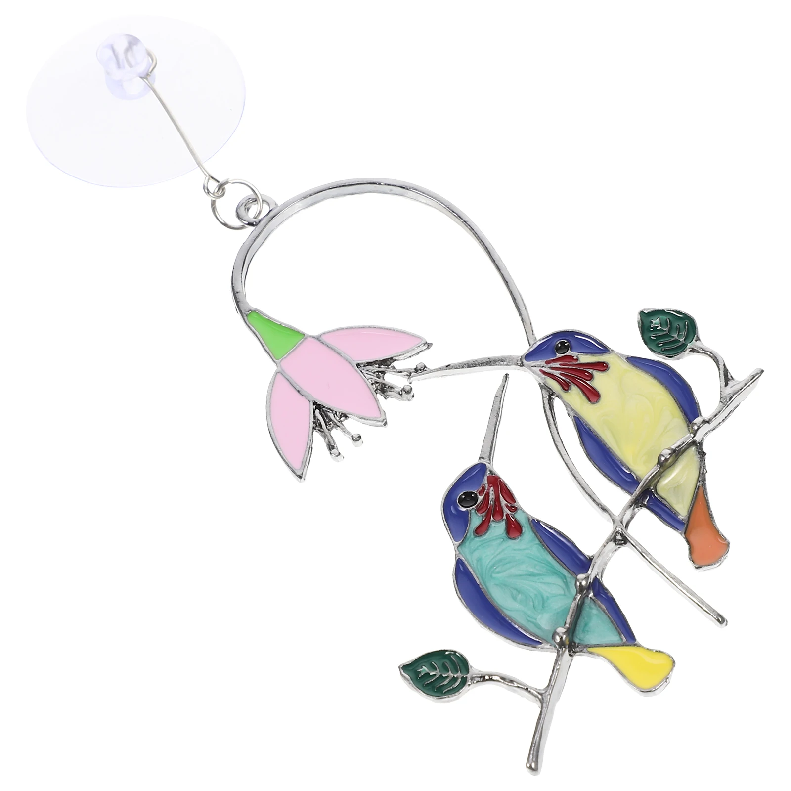 

1pc Blue Hummingbird Pendant Home Decoration Window Ornament Hanging Garden Zinc Alloy Lightweight Christmas Gift