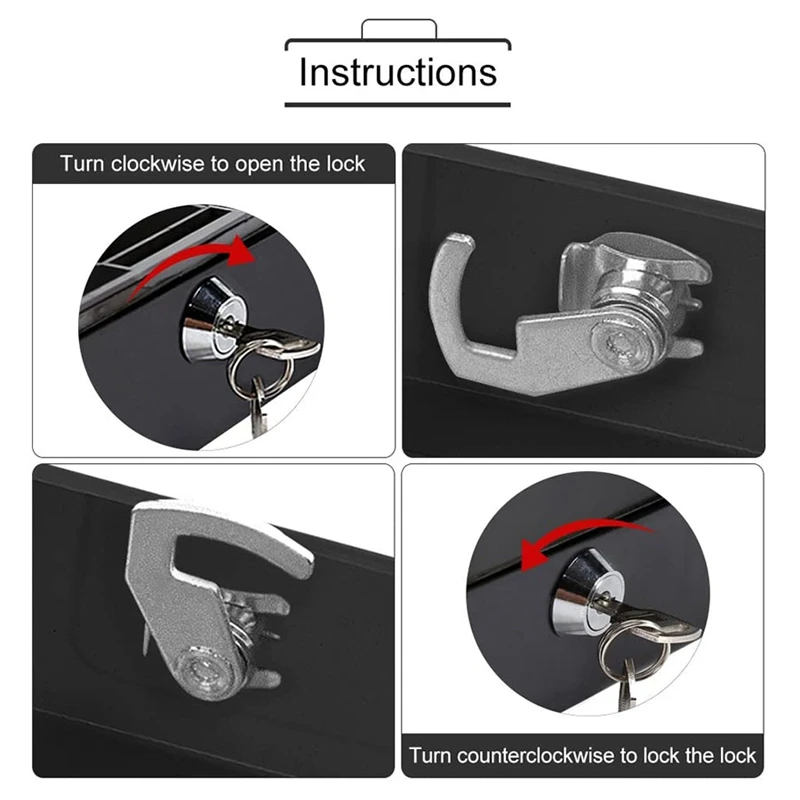 Petit coffre-fort avec serrure à clé, boîte de rangement portable, boîte en métal, boîte à monnaie avec verrouillage pour organiser les pièces de monnaie et les objets de valeur
