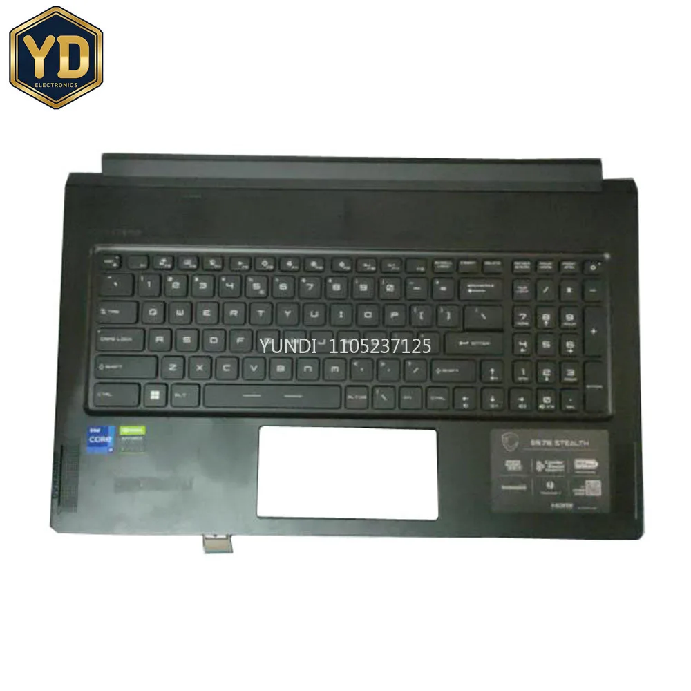 YD Black Laptop PalmRest&US Keyboard For MSI GP76 Leopard GS76 Stealth 10UG 11UE Raider GE76 Alpha 17 C7V English No Touchpad Ne