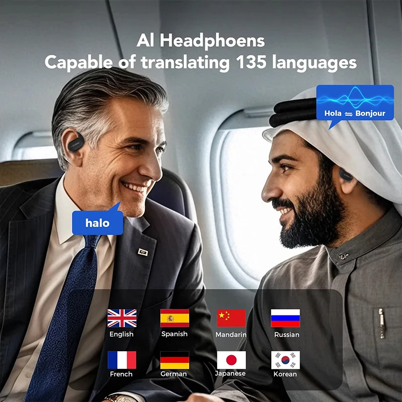 PAXA Space-Y3Pro AI Wireless Bluetooth 5.4 Earphones Hi-Fi Stereo Game Music Headset Can Recording Translation HD Call AI Chat