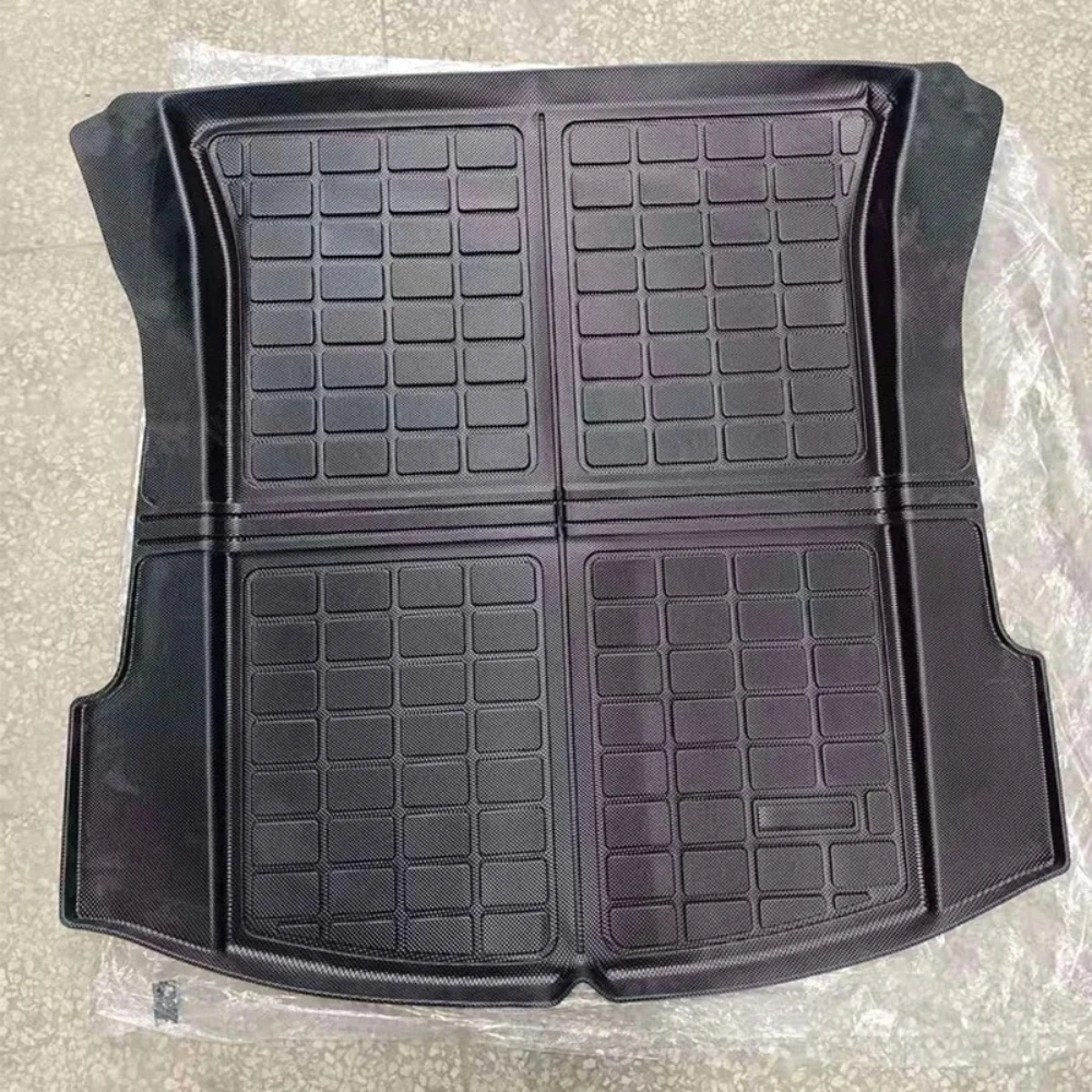 Fits 2021-2023 Tesla  Model 3 Cross-Shaped TPE Upper Trunk Mat– Top Layer Cargo Liner