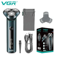 VGR 310 전기 면도기, 회전식 3D 플로팅 면도기, 방수 면도기, 전문 수염 트리머, USB 충전식