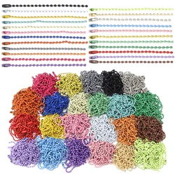 100Pcs Colorful Ball Bead Chains Fits Dolls/Key Chain/Label Hand Tag Connector For DIY Bracelet Jewelry Making Accessories