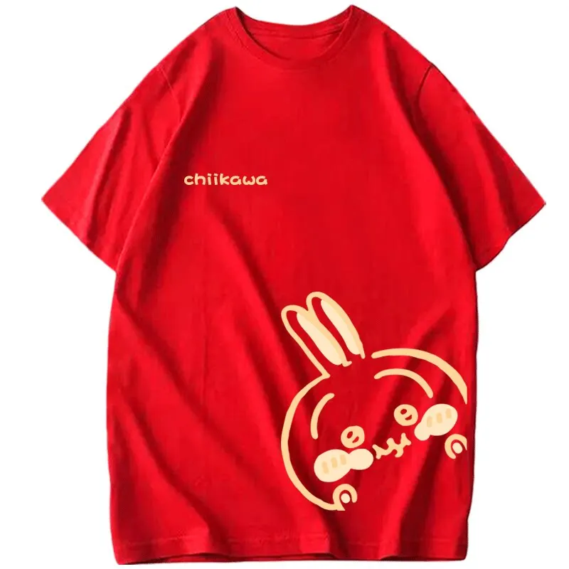 Chiikawa Playful Daily Comic Print T-Shirt, Unisex, lockerer O-Ausschnitt, lässiges Sommer-Kurzarmshirt, trendiges Harajuku-Streetwear-Oberteil für den Alltag – Detail 11