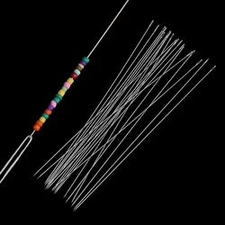 30pcs/lot Stainless Steel Beading Needles Long String Cord Tools Pins for Bead Threading String Cord Easy Jewelry Making DIY