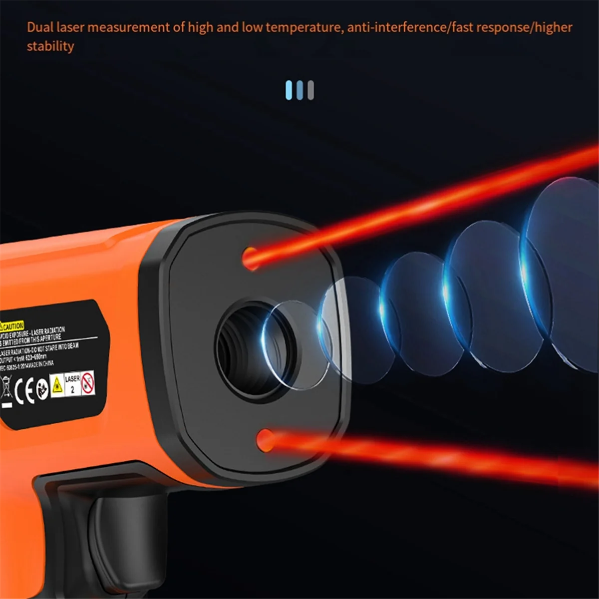 

A04I IR05A Digital Infrared Thermometer Color Screen High Temperature Meter Non-Contact Pyrometer Outdoor Thermometer