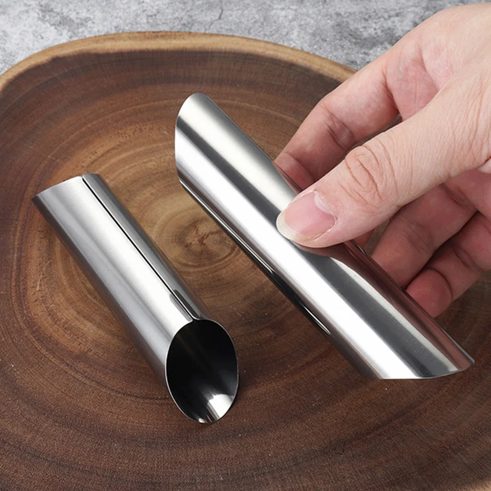 

30Pcs Reusable Metal Croissant Baking Tube Double Cream Roll Tool Danish Horn Mold Stainless Steel Pan