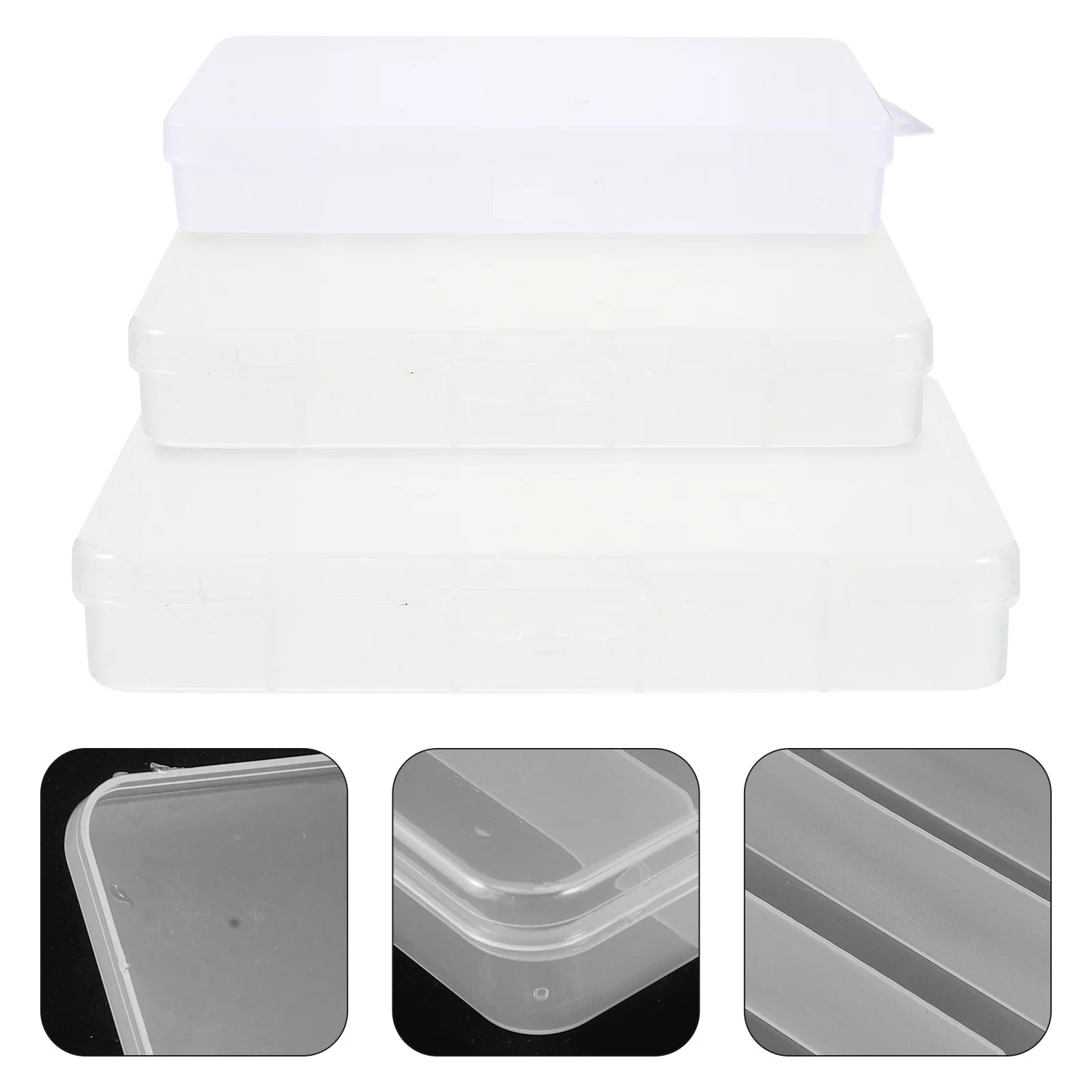 

3Pcs Fishing Bait Box Leakproof Portable Organizer Large Capacity Hook Lure Storage Tackle Box for Outdoor Use