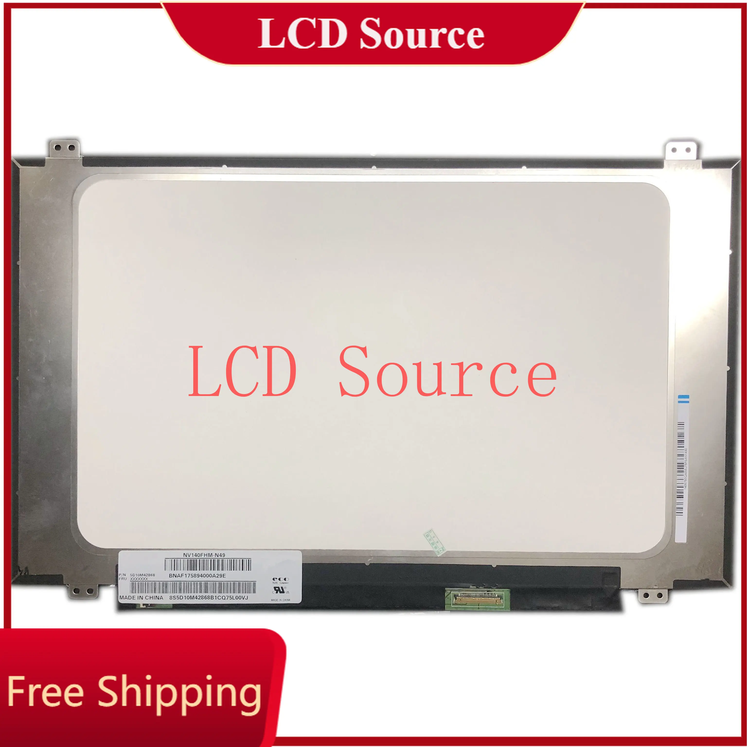 

NV140FHM-N49 NV140FHM-N48 N4K N3B N4B Fit NV140FHM-N62 B140HAN04.0 B140HAN04.1 1920×1080 14" LCD Screen IPS EDP LED Panel