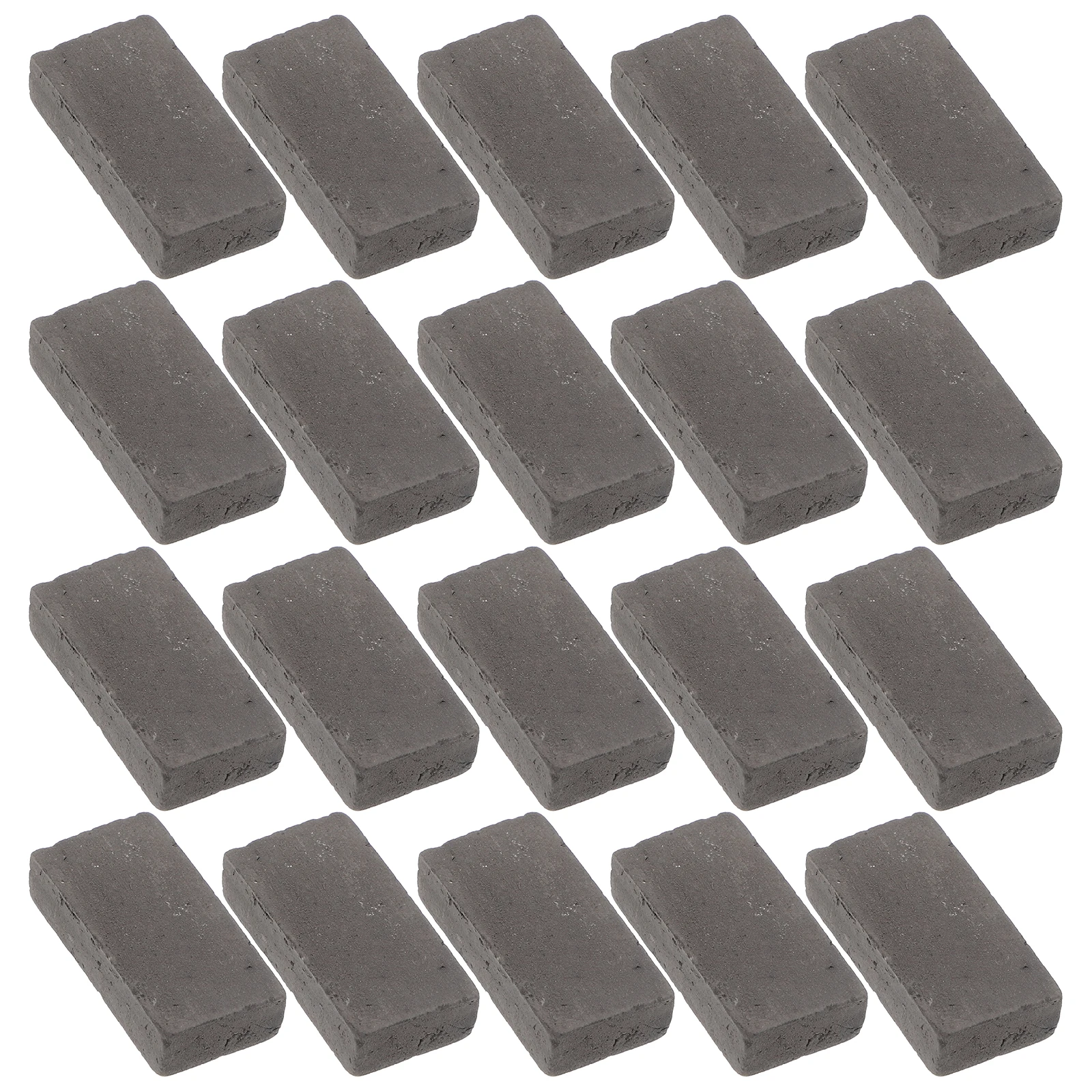 

40 Pcs Bricks Artificial Bricks Artificial Landscaping Accessories DIY Rectangle Models Fish Tank Decor Gray Color