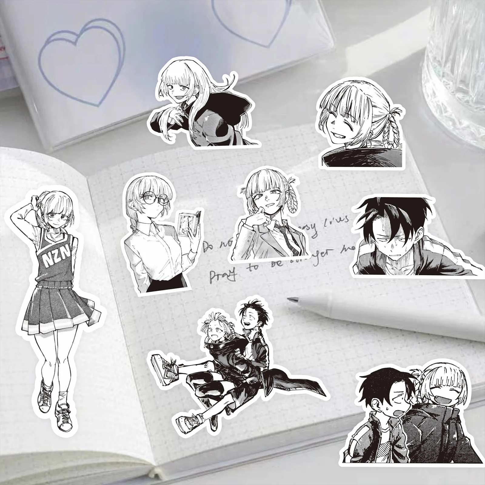80pcs OPROEP VAN DE NACHT Serie Stickers Zwart Wit Anime Nanakusa Nazuna Graffiti Decals Envelop Dagboek Diy Decor Verjaardagscadeautjes