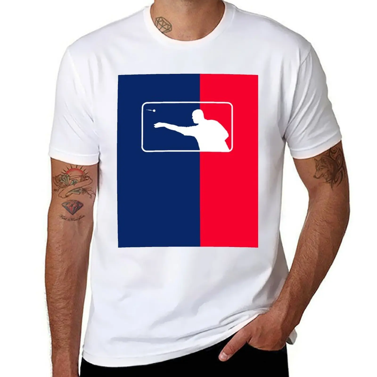 

League Darts Michael Van Gerwen T-Shirt man t shirts cotton t shirt man casual T-Shirt