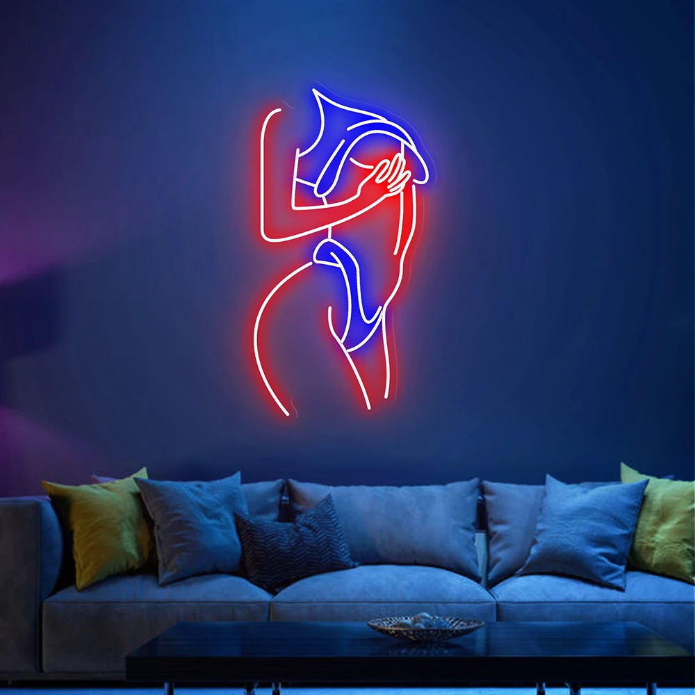 Body Neon Sign Personalized Custom Bedroom Home Bar Wall Decoration Led Girl Body Neon Sign Woman Neon Light Couple's Gifts