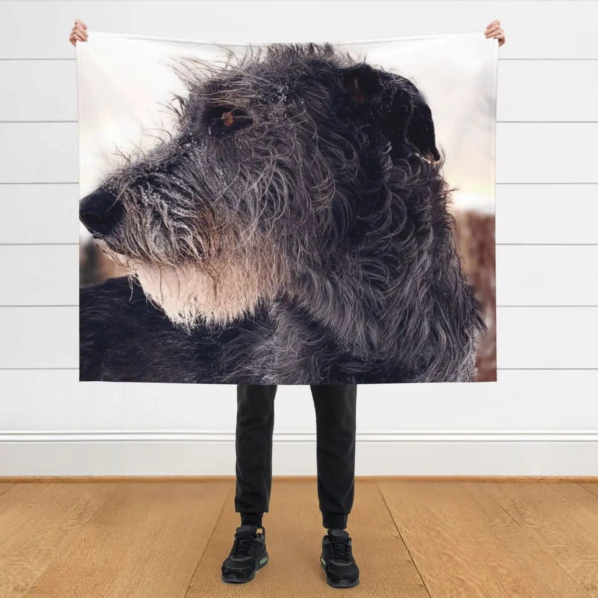 

Winter Wolfhound Throw Blanket Bed linens Fashion Sofas Luxury Thicken Flannels Blankets