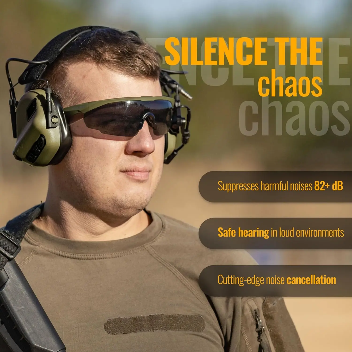 EARMOR M32 MOD4 Tactical Headset Hunting Shooting Earmuffs with Microphone for Communication Sound Amplification Headset