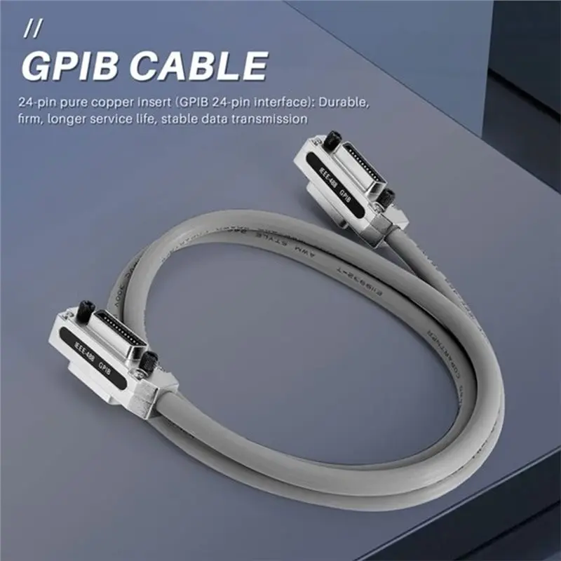 YSS-W/Stackable Connectors IEEE-488 Shielded GPIB Cable 2M Length Cord For Instrumentation