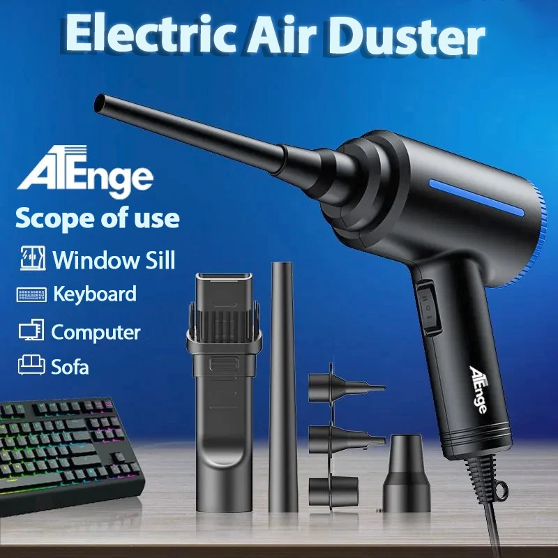 500W Electric Air Duster, Air Blower Replaces Canned Air Spray for PC Computer Keyboard Cleaner Compressed Air Can Duster